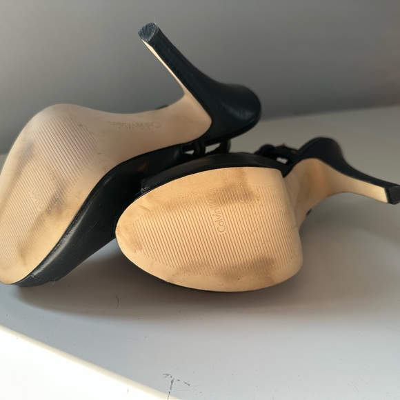 Calvin Klein Black Peep-toe High Heel Juliana 6.5 - Picture 4 of 8